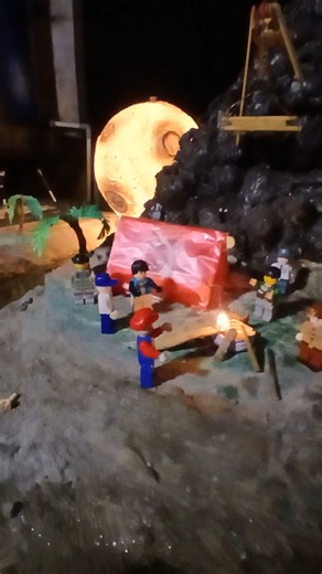 A Fun Night of LEGO Camping in a Miniature World #legocreations #funny #shortvideo