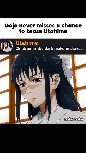 Gojo Never Misses a Chance to Tease Utahime🥀 Jjk memes #jujutsukaisen #anime #memes #funny #gojo