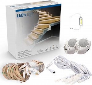 Kit d'éclairage d'escalier LED Proventa® avec détecteur de mouvement - pour escaliers... | bol