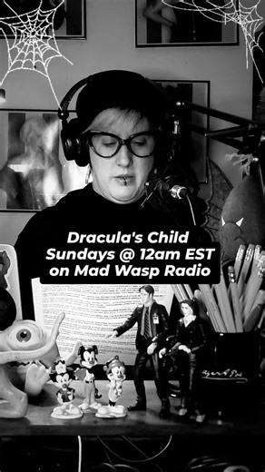 Dracula’s Child on Instagram: "Dracula's Child 🦇 is a weekly radio show and podcast hosted by your favorite queerdo, Mouse, and Evee, the resident necromancer. Together, they invite you to join them for the music of the night, broadcasting from the fictional (?) town of Ashelot, North Carolina. Expect a hand-picked assortment of dark, gothic, and occasionally not-so-spooky tunes—perfect for creatures of the twilight and insomniacs of all stripes. New episodes haunt the airwaves every Sunday at 