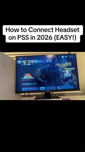 How to Connect Headset on PS5 in 2026 (EASY!) #fyp #ps5 #tutoreelz | PS5 Headset