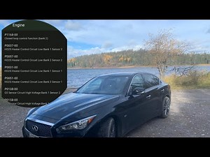 Infiniti Q50 multiple O2 sensor codes P0057, P0138, P1448