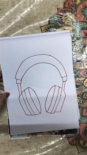 How to Draw a Headphone Easy🎧#shorts #trending #art #viral #drawing #headphones #easy #youtubeshorts