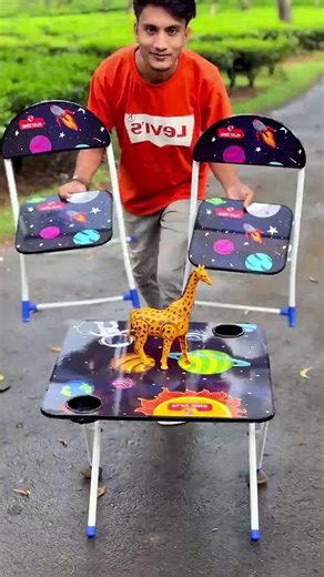 Stylish Space Rectangle Table with 4 Chairs