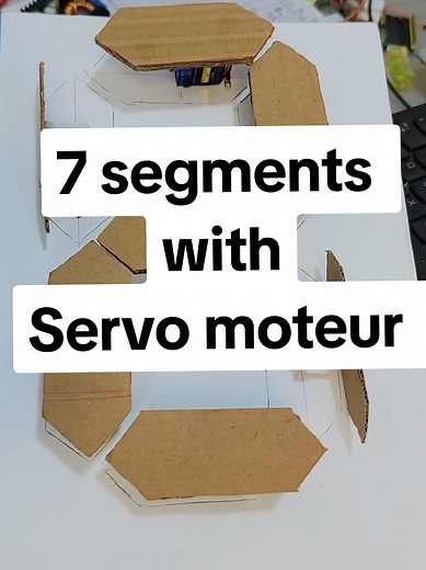 Test d'afficheur 7 segments avec servo moteur