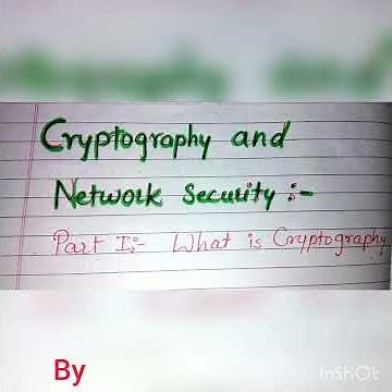 Cryptography and Network security: what is cryptography #notes #cryptography