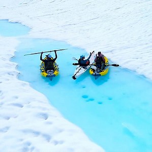 798K views · 3.7K reactions | By all means, move at a glacial pace ❄️ Glacier Kayaking with Compass Heli Tours | Matador Network | Facebook