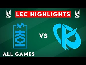 MKOI vs KC ALL GAMES Highlights | LEC Winter Playoffs 2025 | Movistar KOI vs Karmine Corp