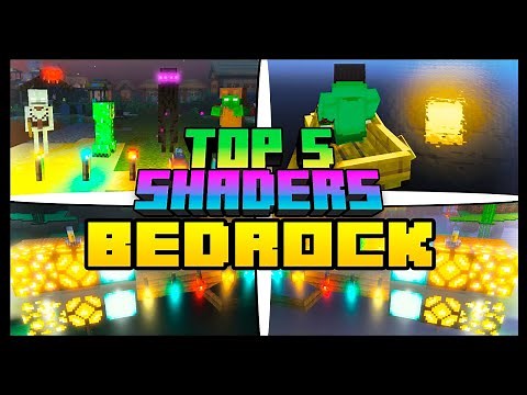MINECRAFT 1.21 - TOP 5 MELHORES SHADERS REALISTAS PARA A BEDROCK (MCPE - XBOX - PC)