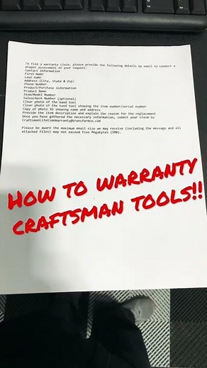 How to warranty craftsman tools