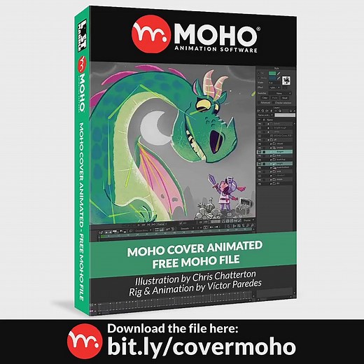 Free Moho file! Now you can download the source file of the Moho cover illustrated by Chris Chatterton and animated by Víctor Paredes. Follow the link and take a look at how it was done! The file works with Moho Debut & Pro 14 or higher: bit.ly/covermoho #mohoanimation #moho14 #2danimation #2drigging #animation #motiongraphics #illustration #chrischatterton | Moho Animation Software