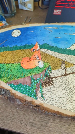 🔥🎨🖌️ #fantasyart #fantasyartist #artist #pyrography #pyrographyart #pyrographyartist #watercolor #watercolorpainting #art #artwork | Elven Maiden Craft