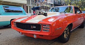 Driven Pro Street 1969 Camaro Ocean Springs Mississippi idling through town during Cruisin the Coast 2024 #Samspace81 | Samspace81