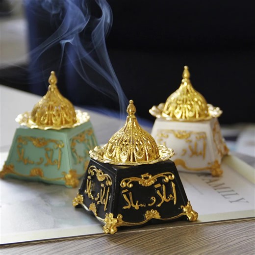 Wholesale Metal Leaf Incense Burner Incense Stick Holder Incense Tube Gift Box Set Indoor Burner