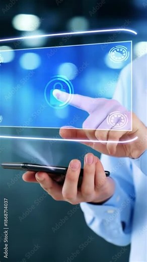 Exploring Digital Transactions: A User Engaging with an Interactive Shopping Interface on a Smartphone, Demonstrating E-commerce and Security Protocols