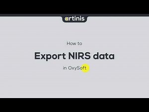 How to export your NIRS data in OxySoft