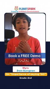 2.4K views · 4 comments | ✨ Meet Myra – shining as a bold and creative communicator at PlanetSpark!   Watch her unlock her potential and confidently take on new challenges.  Discover the same transformation for your child with a FREE demo class! ➡️ Reserve Now: https://bit.ly/3VSq035 #PlanetSpark #publicspeakingskills #community #No #communication #kids #activity #learning #viralchallenge #reelschallenge #fb | PlanetSpark - The Public Speaking Expert | Facebook
