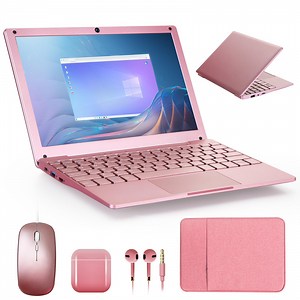 [Hot Item] 10'' Pink Windows11 Notebook 8GB 128GB Intel Celeron Quad Core Processors Laptop