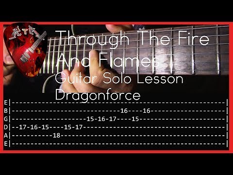 Through The Fire And Flames Guitar Solo Lesson - Dragonforce (with tabs)