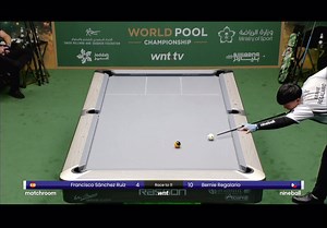 🇵🇭 Bernie Regalario 🇵🇭 showing a lot of emotion as he makes it into the Top 4 of the World Pool Championship. 11-4 over FSR. He will face countryman Carlo Biado for a spot in the finals. | César Toro