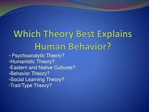 Which Theory Best Explains Human Behavior? - SlideServe