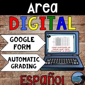 Area in Spanish - Distance Learning - Google Classroom - Math in Spanish