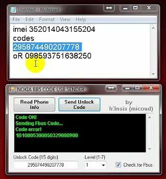 Nokia unlock usb sender