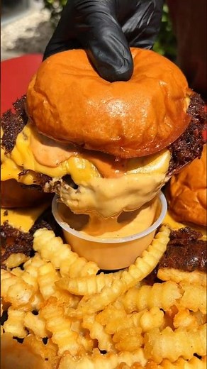 Double Smash Burger Mukbang 🔥 Beer Cheese Burger + ASMR Sounds #asmr #burger #mukbang