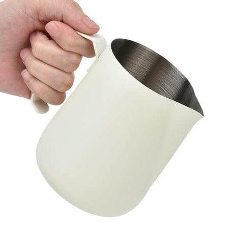 Milk Pitcher, Milk Frothing Pitcher Food Grade Fall Resistant 304 Stainless Steel Professional With Pointed  For Coffee Machine White,Black,Yellow - Walmart.ca