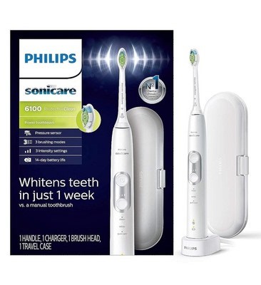 Philips Sonicare 6100 Sonic Electric Toothbrush (White) | eBay