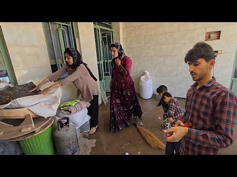 Family preparing for the new year. Jamshid prepares to move.