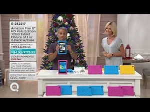 Amazon Fire 8" HD Kids Edition 32GB Tablet Choice of 1 or 2-Pack, w/ Case on QVC
