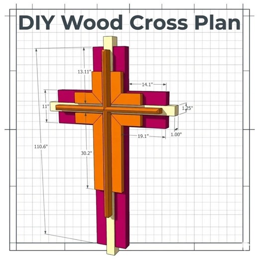 DIY Wooden Cross Build Plans | Rustic Christian Woodworking Project (PDF) - Etsy