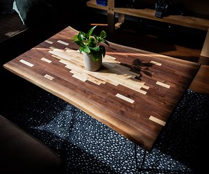 Pixelated Live Edge Coffee Table