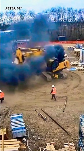 Out-of-Control Excavator Spins Wildly Caught on Camera 😳