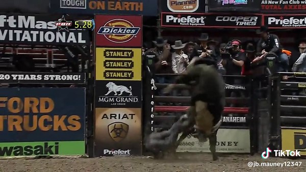 Exciting Bull Riding Action at the Rodeo Event