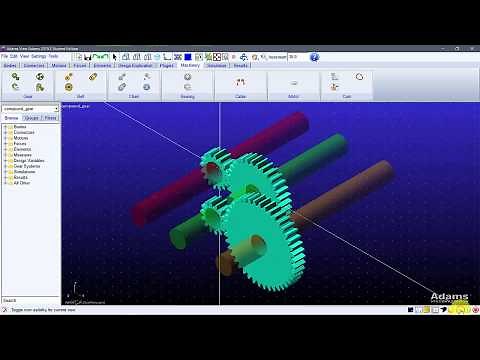 Compound gear trains- ADAMS SOFTWARE