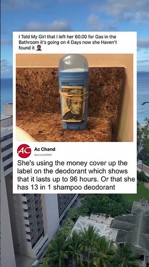 She has 13 in 1 shampoo deodorant