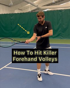 How To Hit Killer Forehand Volleys. 🏷 #tennis #tennistips #tennislesson #tenniscoach #tennisplayer #forehand #volley #killer | PlayYourCourt