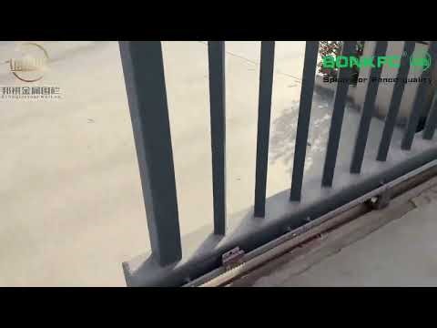 Electrically fenced gates. Remote control, easy operation.