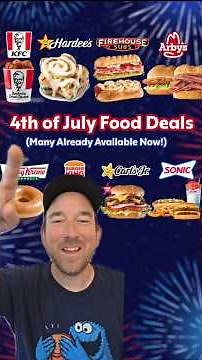 Fourth of July Fast Food Deals for Free and Cheap Eats 🦅🔥 #fastfood #cheapeats