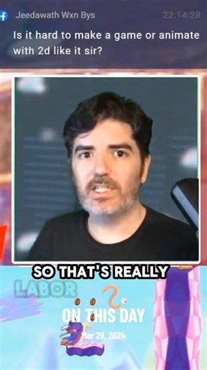 Hard to make a game in 2D?#gamedev #indiegames #handdrawnanimation