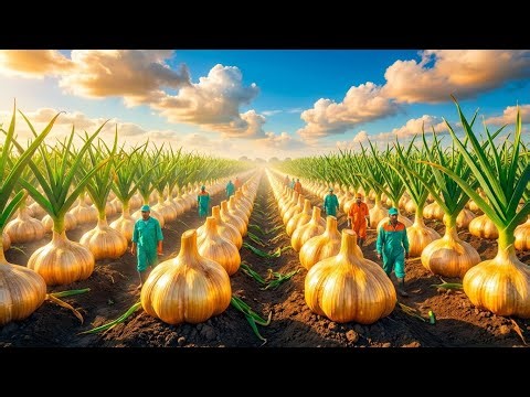 Giant Garlic Farming: Ultra-Cinematic Harvesting & Full Process