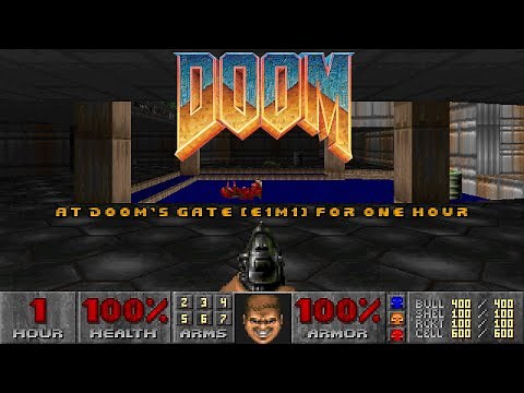One Hour Game Music: Doom - At Doom's Gate (E1M1) | 1 Hour Extended Version