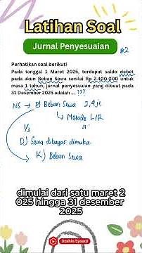 Latihan Jurnal Penyesuaian - Beban Sewa