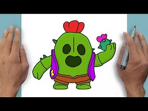 How to Draw Spike Easy Step-by-step | Brawl Stars