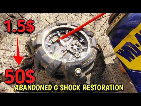 EXTREME G-Shock Restoration Rusty 10 Years Old Watch Full Revival in 10 minutes (Fila Market Find)