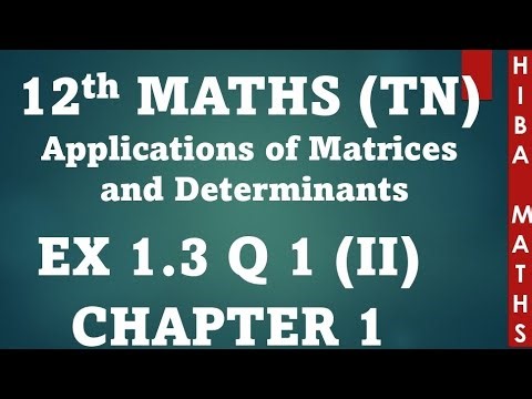 12th maths chapter 1 exercise 1.3 question 1(2) | TN syllabus hiba maths