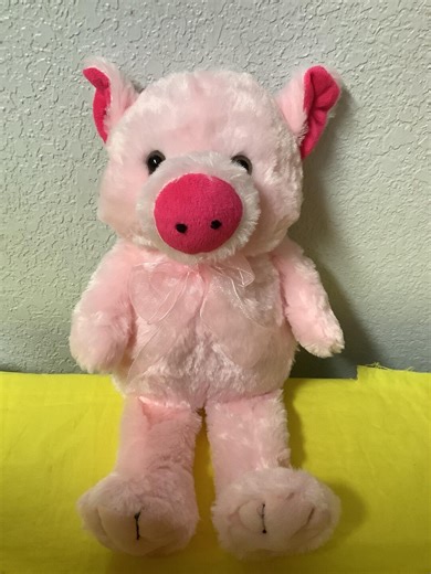 Restored Plush Pink Pig With Pink Bow by Kellytoy Stuffed Animals Plush Toys Gifts for Daughter Sister Wife Mom Girls - Etsy