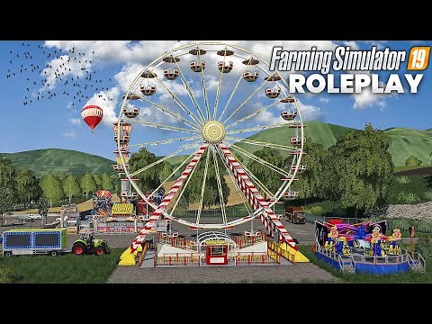 Farming Simulator 19 RolePlay | Installation Fête foraine (Grande roue, Casino & Attraction forte)